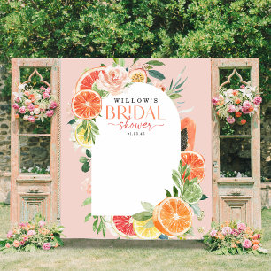 Tropical Citrus Bridal Shower Decoration Lemon Tapestry