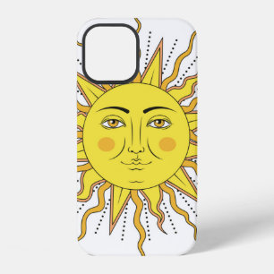 Tropical citrus lemon fruits with flowers frame an iPhone 12 case