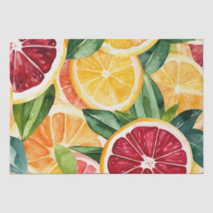 Tropical Citrus Orange Fruit Slices Tissue Paper