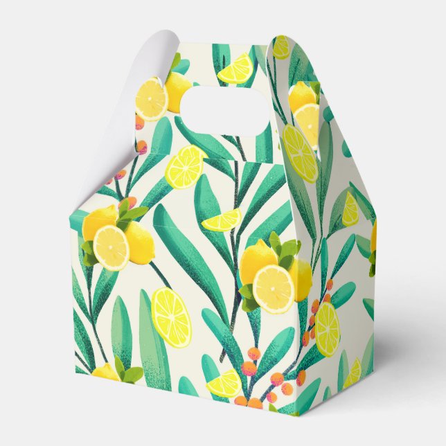 Tropical Citrus summer fresh Orange lemon Slice  Favour Box (Front Side)