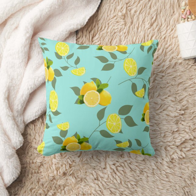 TROPICAL Citrus SUMMER FRUIT Orange lemon Slice  Cushion (Blanket)