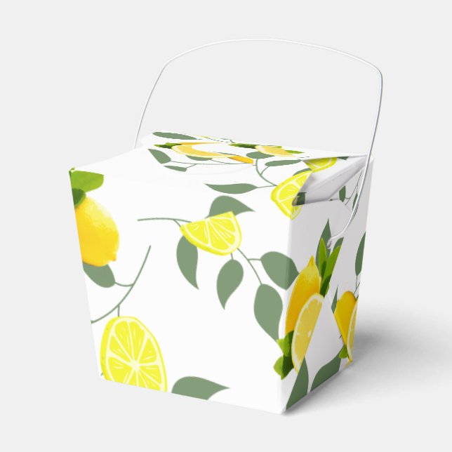 TROPICAL Citrus SUMMER FRUIT Orange lemon Slice  Favour Box (Front Side)