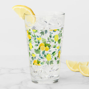 TROPICAL Citrus SUMMER FRUIT Orange lemon Slice  Glass