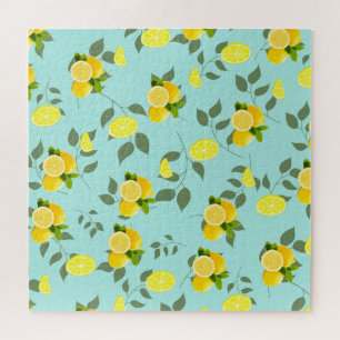 TROPICAL Citrus SUMMER FRUIT Orange lemon Slice Jigsaw Puzzle