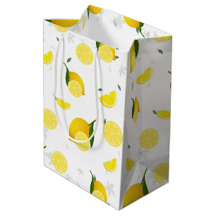 TROPICAL Citrus SUMMER FRUIT Orange lemon Slice  Medium Gift Bag
