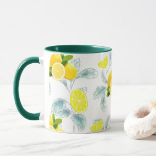 TROPICAL Citrus SUMMER FRUIT Orange lemon Slice Mug