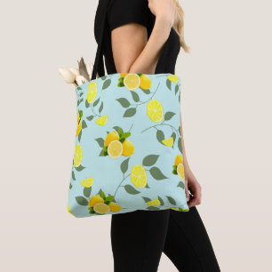 TROPICAL Citrus SUMMER FRUIT Orange lemon Slice  Tote Bag