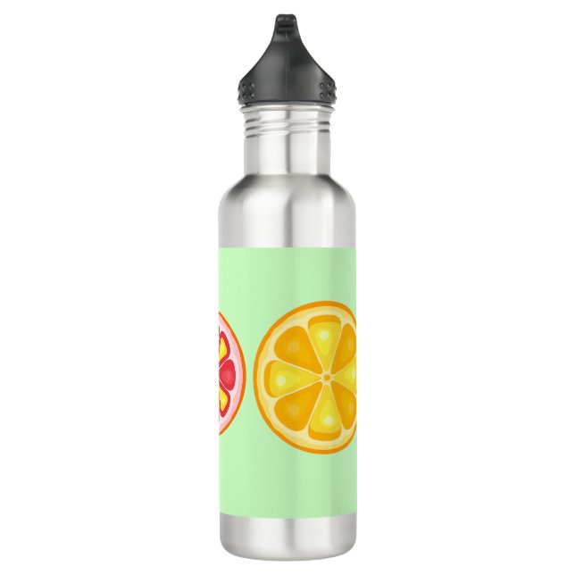 TROPICAL Citrus SUMMER FRUIT Orange lemons Slice 710 Ml Water Bottle (Right)