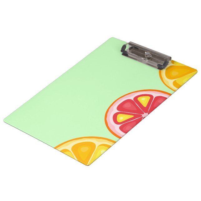 TROPICAL Citrus SUMMER FRUIT Orange lemons Slice Clipboard (Angled)