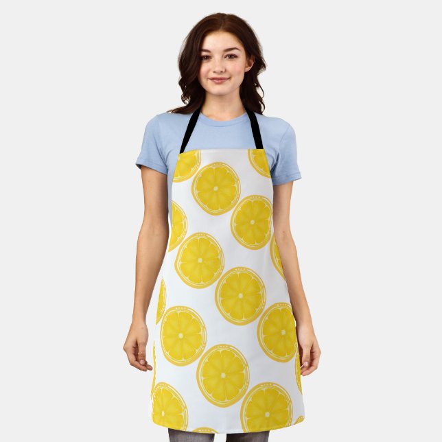 TROPICAL Citrus Summer Fruits Orange lemons Slice Apron (Worn)