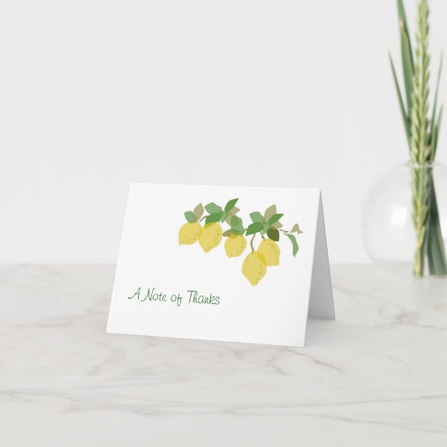 Tropical Citrus Thank You Card (Front)