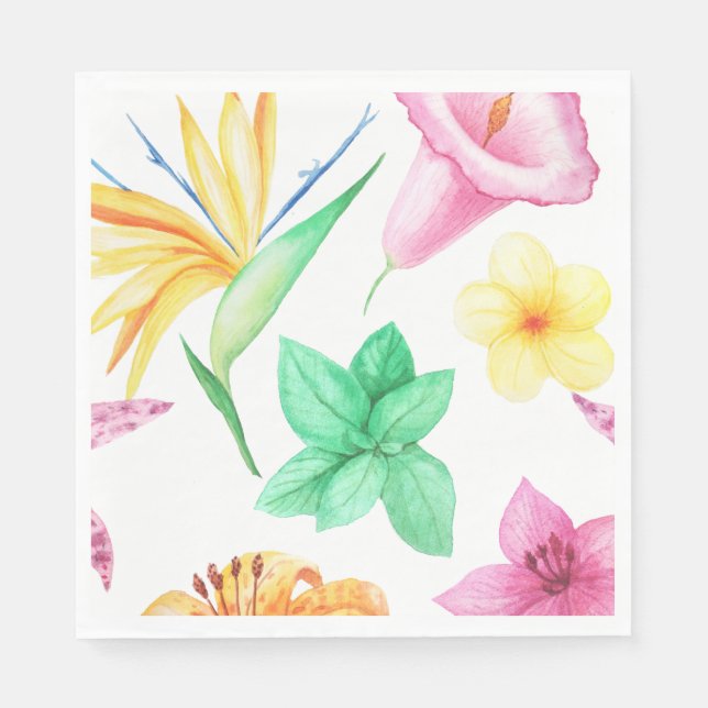 Tropical City Art Napkin (Front)