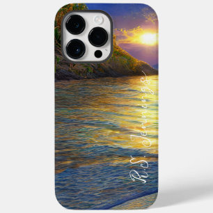 Tropical Clear Ocean Sunset Case-Mate iPhone 14 Pro Max Case