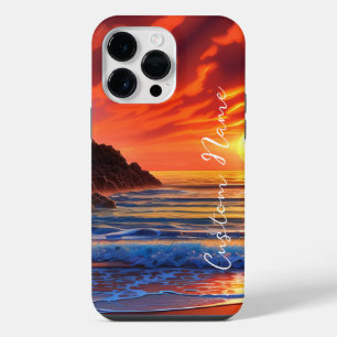 Tropical Clear Ocean Sunset Clouds iPhone 14 Pro Max Case