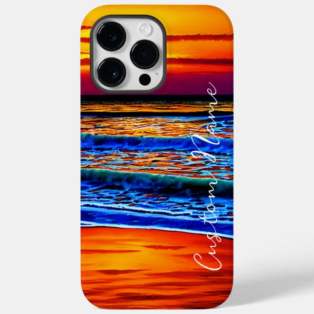Tropical Clear Ocean Sunset Nature Case-Mate iPhone Case (Back)