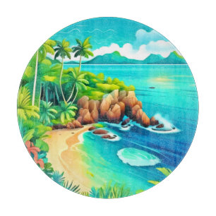 Tropical Coast Bliss Design Cutting Board