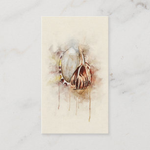 Tropical Coastal Beach Sea Shell Watercolor Business Card