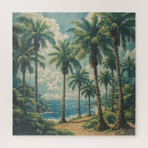 Tropical Coastal Oasis Jigsaw Puzzle
