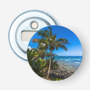 Tropical coastline bottle opener