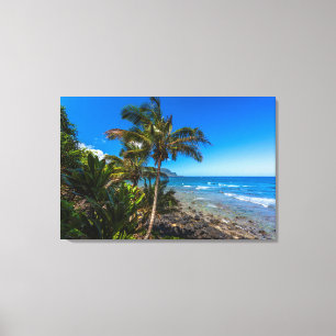 Tropical coastline canvas print