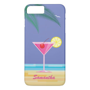 Tropical Cocktail & Beach iPhone 7 Plus purple iPhone 8 Plus/7 Plus Case