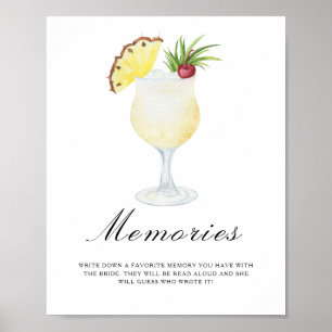 Tropical cocktail - memories with the bride poster