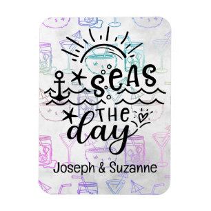 Tropical Cocktail Personalised Seas the Day Cruise Magnet