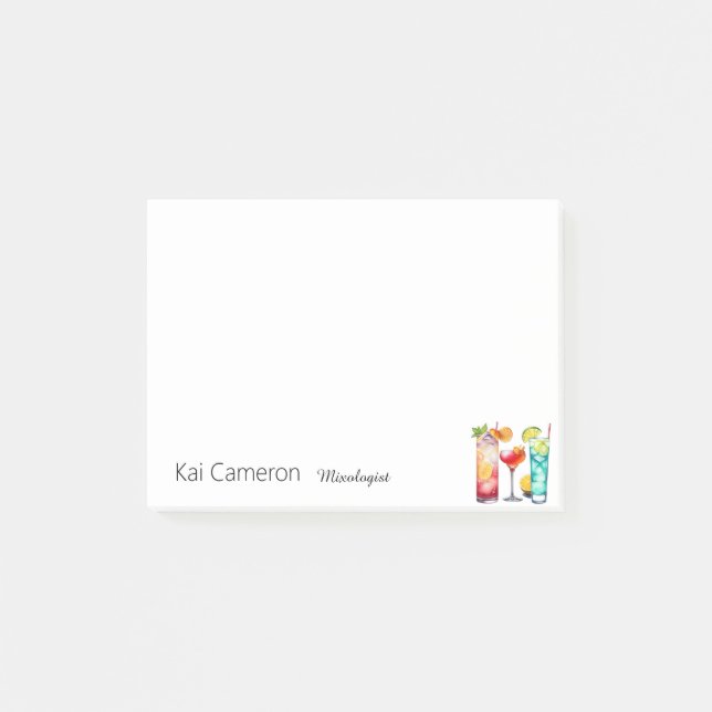 Tropical cocktails custom Post-It Notes (Front)