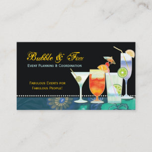 Tropical Cocktails Event Planner Business Card