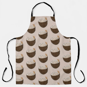Tropical Coconut Coquito Pattern Apron