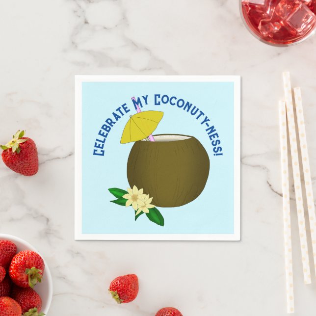Tropical Coconut Drink Napkin (Insitu)