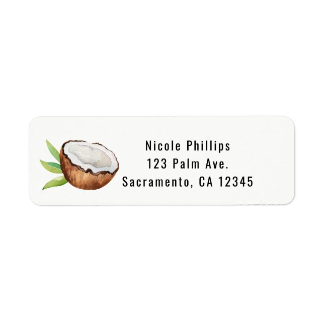 Tropical Coconut Fruit Elegant Party Invitation (Front)
