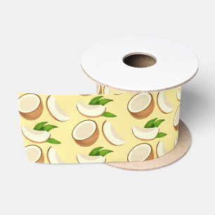 Tropical Coconuts Satin Ribbon