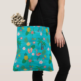 Tropical Collage Tote Bag