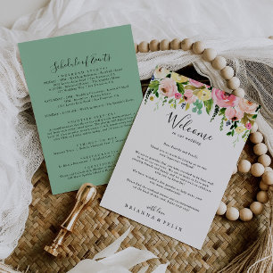 Tropical Colorful Autumn Wedding Welcome Letter