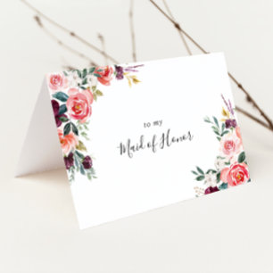Tropical Colorful Summer Bridal Party Thank You