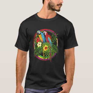 Tropical Colourful Birds Parrot Macaw Cockatoo Jun T-Shirt