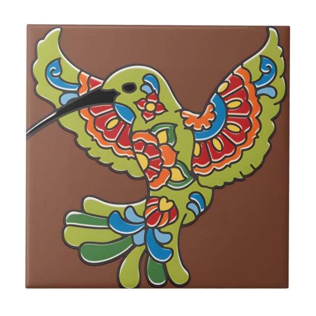 tropical colourful birds tiles (Front)