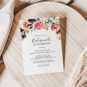 Tropical Colourful Bridesmaids Luncheon Shower Invitation