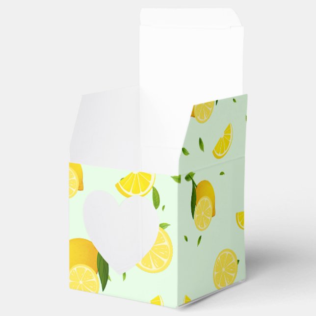 Tropical colourful Citrus SUMMER Orange lemon Slic Favour Box (Opened)