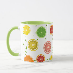 Tropical colourful Citrus SUMMER Orange lemon Slic Mug