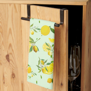 Tropical colourful Citrus SUMMER Orange lemon Slic Tea Towel