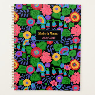 Tropical Colourful Flowers Floral Summer Pattern Planner