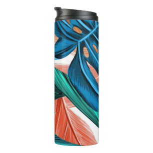 Tropical Colourful Foliage Leaves Nature Thermal Tumbler
