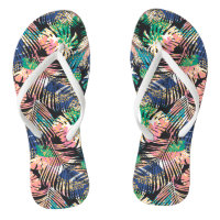Tropical Colourful Plants Flip Flops