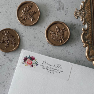 Tropical Colourful Summer Floral Return Address