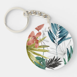 Tropical Composition Key Ring