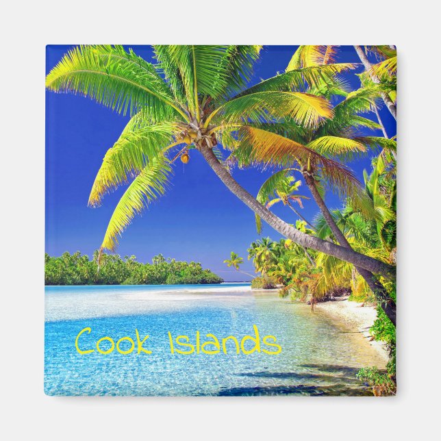 Tropical Cook Islands Paradise Magnet (Front)