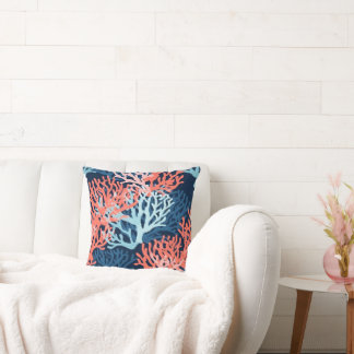 Tropical Coral Accents Cushion