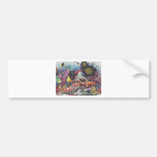Tropical Coral Fish Dance Bumper Sticker